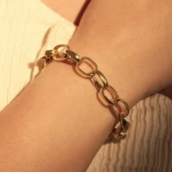 Bibbiena Poppi Acadia 925 Sterling Silber vergoldetes Gliederarmband|Parte di Me Fashion