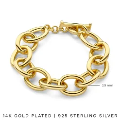 Bibbiena Poppi Adriane 925 Sterling Silber vergoldetes Gliederarmband|Parte di Me Discount