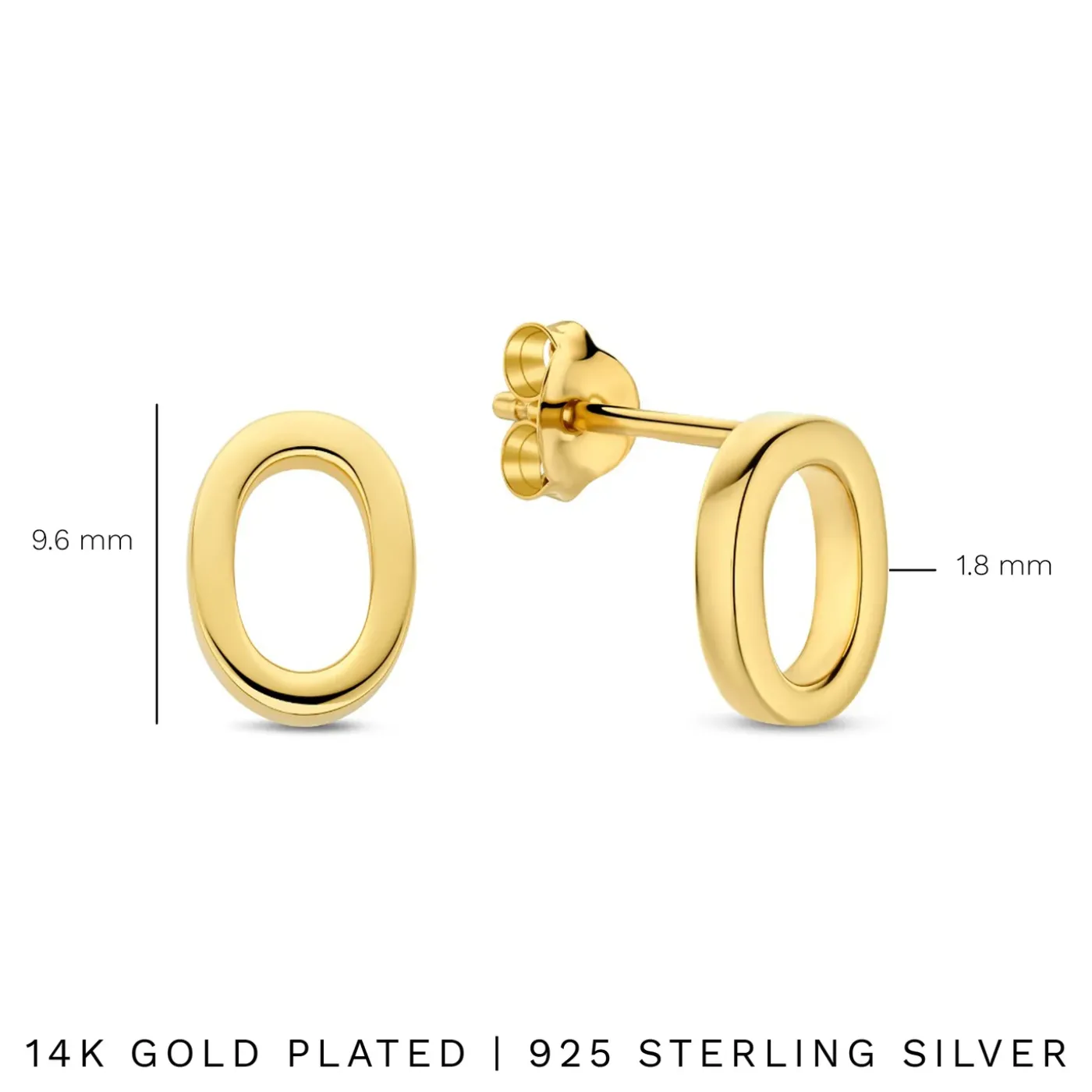 Bibbiena Poppi Clara 925 Sterling Silber vergoldet Ohrstecker|Parte di Me Best