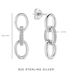 Bibbiena Poppi Clara 925 Sterling Silber Ohrringe mit Zirkonia Steinen|Parte di Me Online