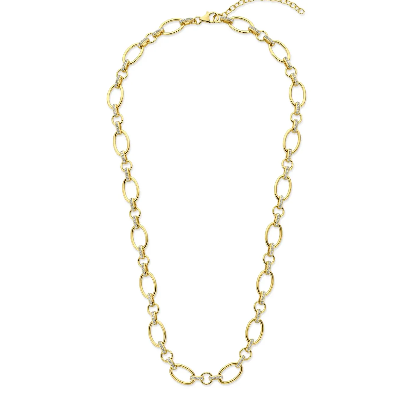 Bibbiena Poppi Clara 925 Sterling Silber vergoldetes Gliedercollier mit Zirkoniasteinen|Parte di Me Best