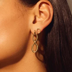 Bibbiena Poppi Clara 925er Sterlingsilber vergoldet Tropfenohrringe mit 14 Karat Goldplattierung|Parte di Me Hot