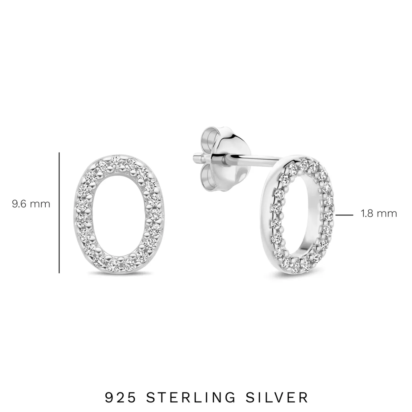 Bibbiena Poppi Clara Ohrstecker aus 925er Sterlingsilber mit Zirkoniasteinen|Parte di Me Clearance