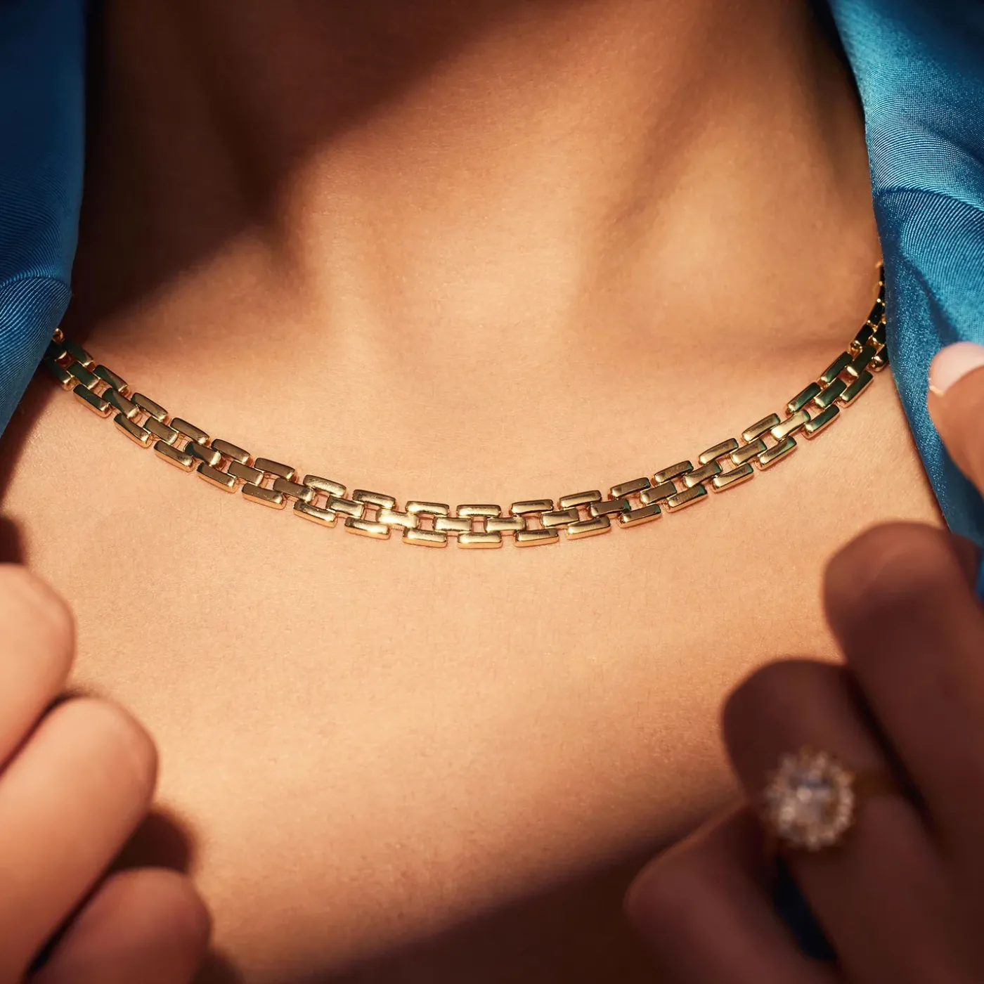 Bibbiena Poppi Dante 925er Sterlingsilber vergoldetes Gliedercollier|Parte di Me Discount