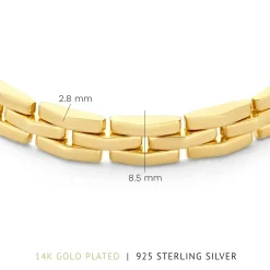 Bibbiena Poppi Del Morbo 925 Sterling Silber vergoldetes Armband|Parte di Me New