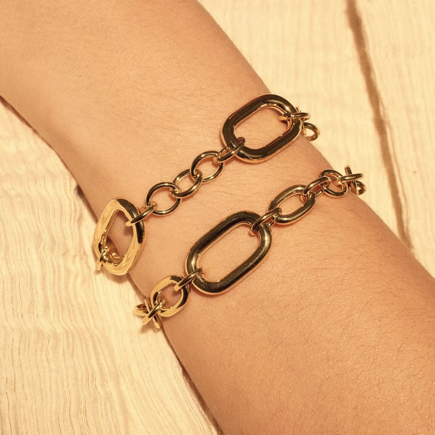 Bibbiena Poppi Gionna 925 Sterling Silber vergoldetes Gliederarmband|Parte di Me Discount