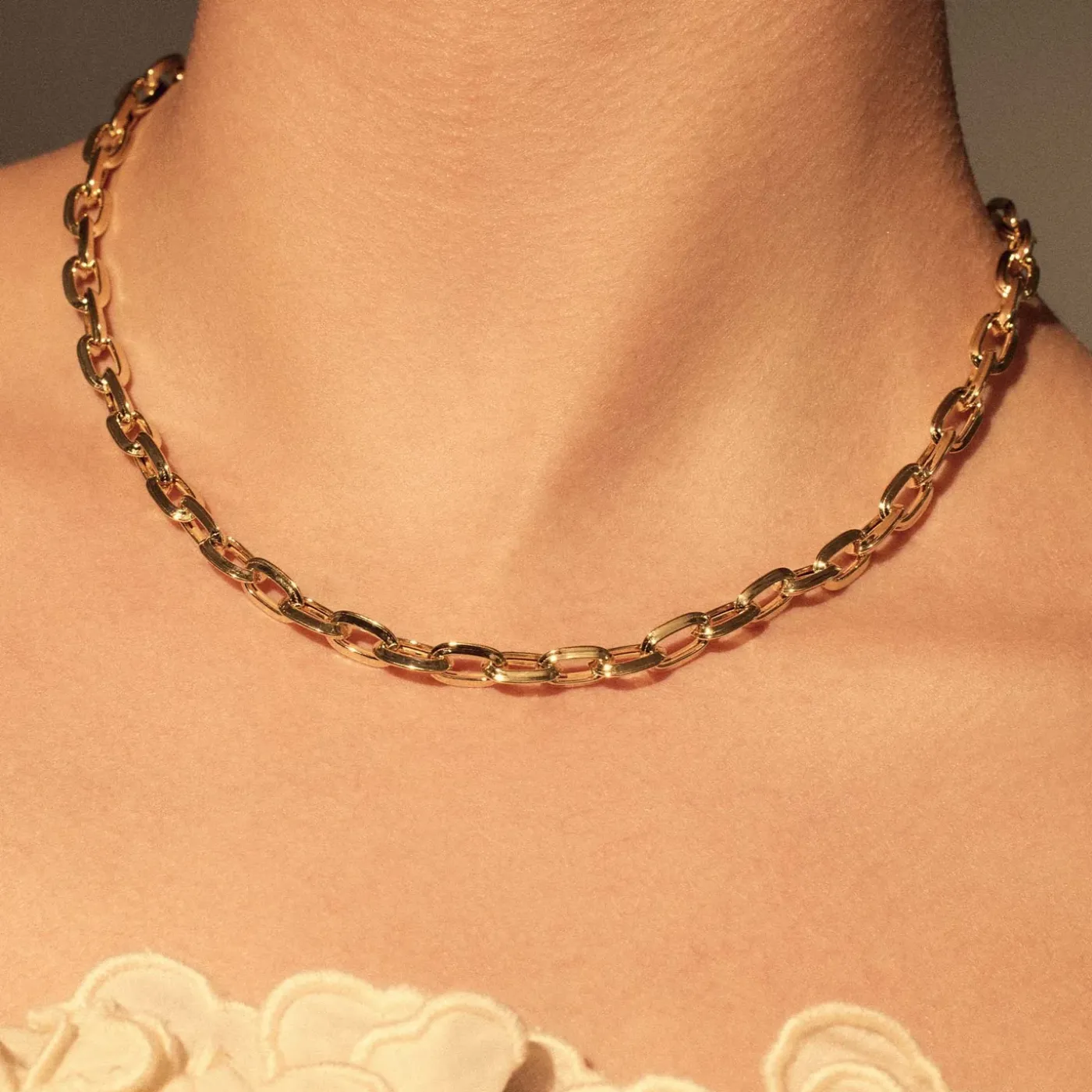 Bibbiena Poppi Lucia 925 Sterling Silber vergoldetes Gliedercollier|Parte di Me Fashion