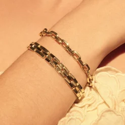 Bibbiena Poppi Lucia 925 Sterling Silber vergoldetes Gliederarmband|Parte di Me Fashion