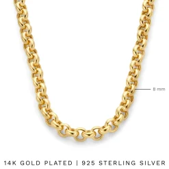 Bibbiena Poppi Lucy 925 Sterlingsilber vergoldetes Gliedercollier|Parte di Me Sale