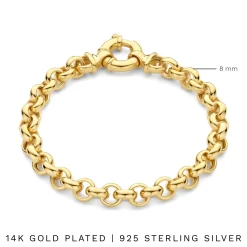 Bibbiena Poppi Lucy 925 Sterling Silber vergoldetes Gliederarmband|Parte di Me Discount