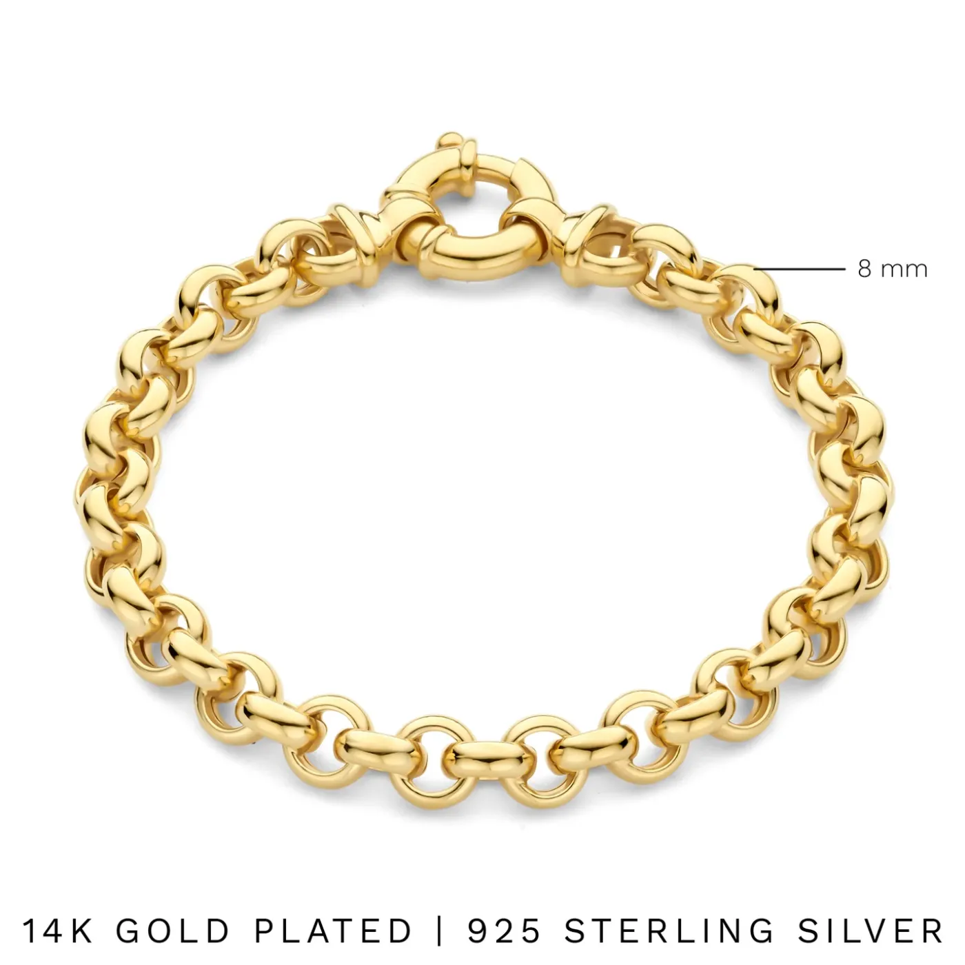 Bibbiena Poppi Lucy 925 Sterling Silber vergoldetes Gliederarmband|Parte di Me Discount