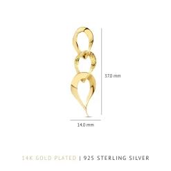 Bibbiena Poppi Madonna 925er Sterlingsilber vergoldet Tropfenohrringe mit 14 Karat Vergoldung|Parte di Me Discount