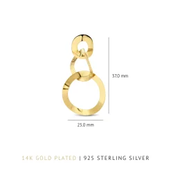 Bibbiena Poppi Madonna 925er Sterlingsilber vergoldet Tropfenohrringe mit 14 Karat Vergoldung|Parte di Me Online