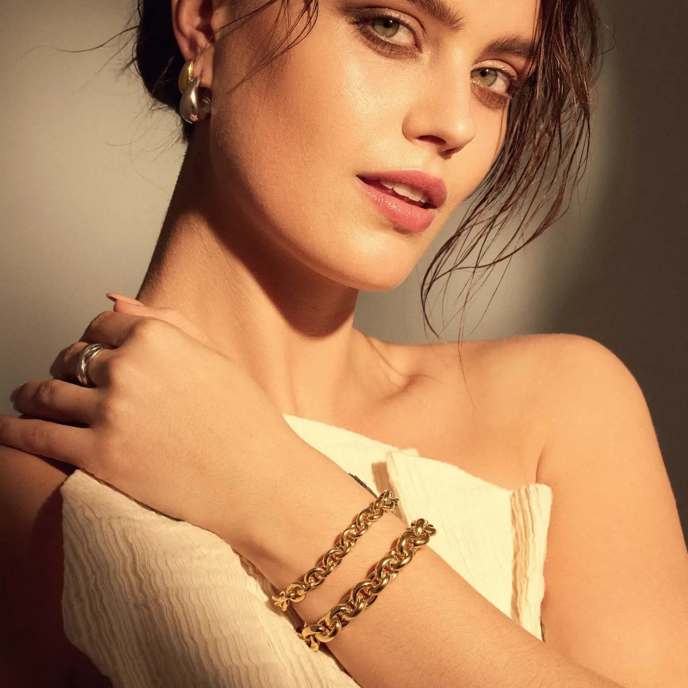 Bibbiena Poppi Mila 925 Sterling Silber vergoldetes Gliederarmband|Parte di Me Clearance