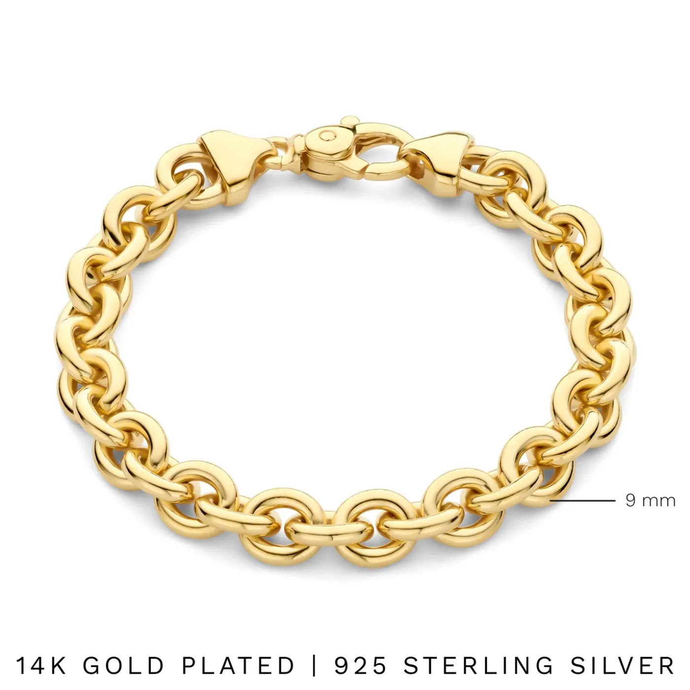 Bibbiena Poppi Mila 925 Sterling Silber vergoldetes Gliederarmband|Parte di Me Clearance