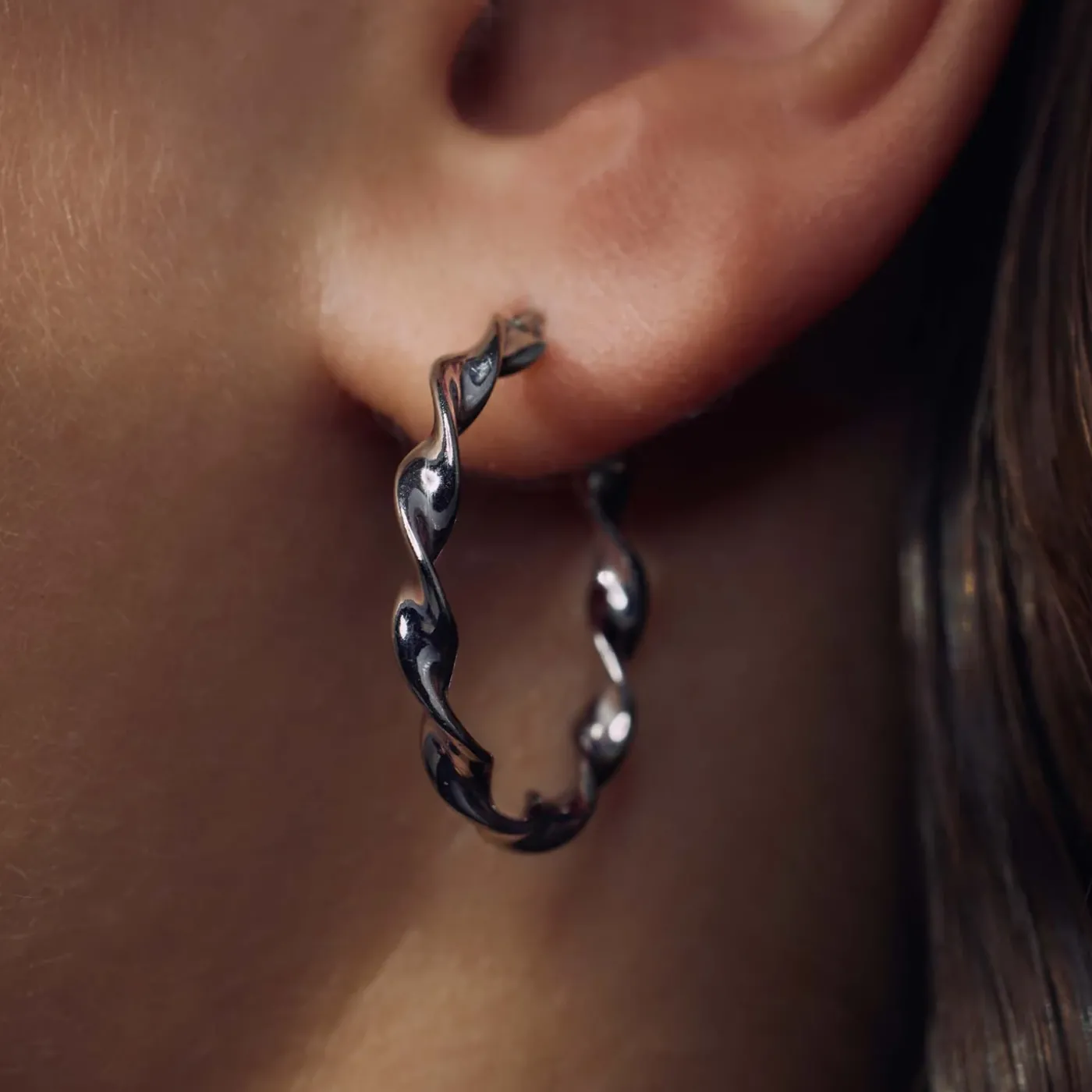 Bibbiena Poppi Viviana 925 Sterling Silber Ohrringe mit Drehung|Parte di Me Outlet