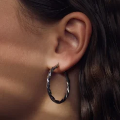 Bibbiena Poppi Viviana 925 Sterling Silber Ohrringe mit Drehung|Parte di Me New