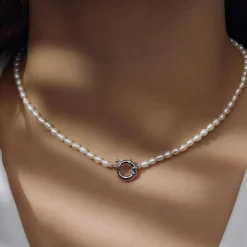 Brioso Cortona Bella 925 Sterling Silber Perlenkette mit Süßwasserperlen|Parte di Me New