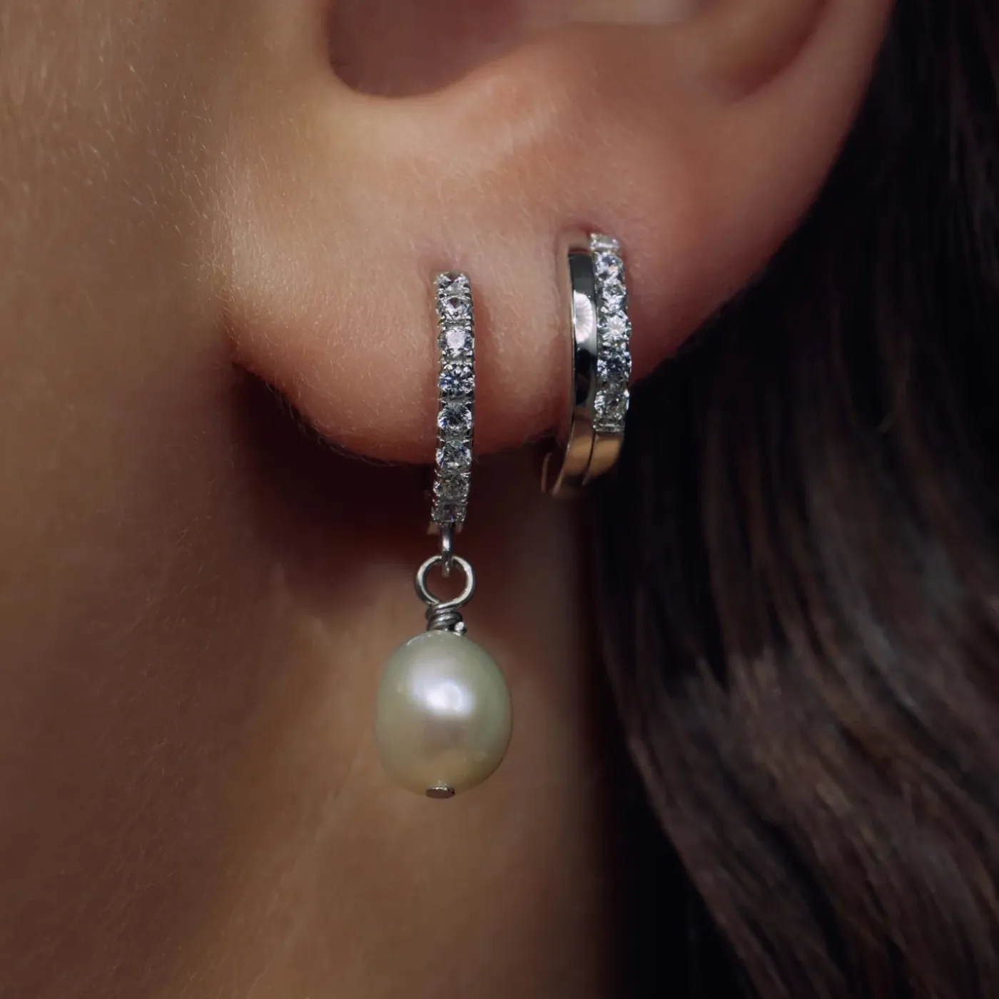 Brioso Cortona Bella 925 Sterling Silber Ohrringe mit Süßwasserperle|Parte di Me Best