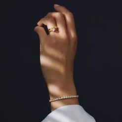 Cento Luci Mila 925er Sterlingsilber vergoldeter Ring mit Zirkoniastein|Parte di Me Discount