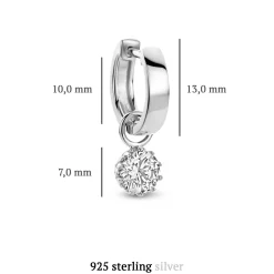 Cento Luci Rosia 925 Sterling Silber Ohrringe mit Zirkonia Stein|Parte di Me Best