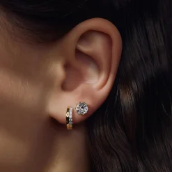 Cento Luci Rosia 925 Sterlingsilber vergoldete Ohrstecker mit Zirkoniastein|Parte di Me Discount