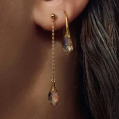 La Sirena Ombrone 925er Sterlingsilber vergoldet Tropfenohrringe mit 14 Karat Vergoldung|Parte di Me Best