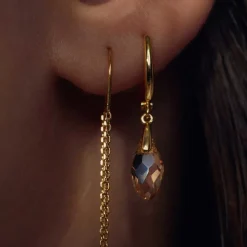 La Sirena Ombrone 925er Sterlingsilber vergoldet Tropfenohrringe mit 14 Karat Vergoldung|Parte di Me Sale