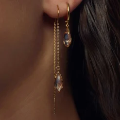 La Sirena Ombrone 925er Sterlingsilber vergoldet Tropfenohrringe mit 14 Karat Vergoldung|Parte di Me Sale