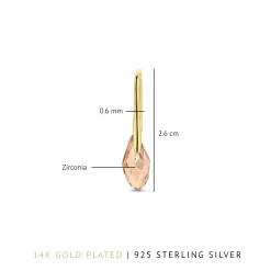 La Sirena Ombrone 925er Sterlingsilber vergoldet Tropfenohrringe mit 14 Karat Vergoldung|Parte di Me Best