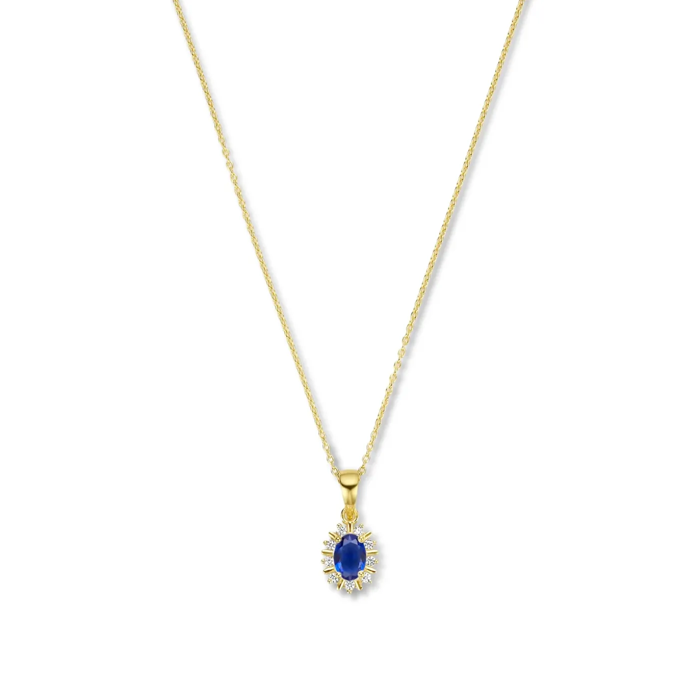 Mia Colore Azure 925 Sterling Silber vergoldetes Collier mit blauem Zirkoniastein|Parte di Me Outlet