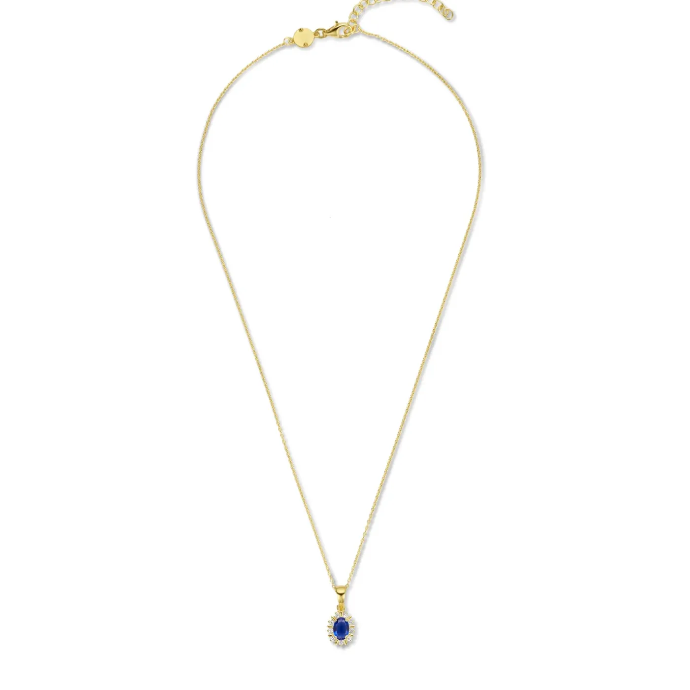 Mia Colore Azure 925 Sterling Silber vergoldetes Collier mit blauem Zirkoniastein|Parte di Me Outlet