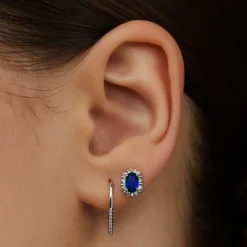 Mia Colore Azure Ohrstecker aus 925er Sterlingsilber mit blauem Zirkoniastein|Parte di Me Outlet