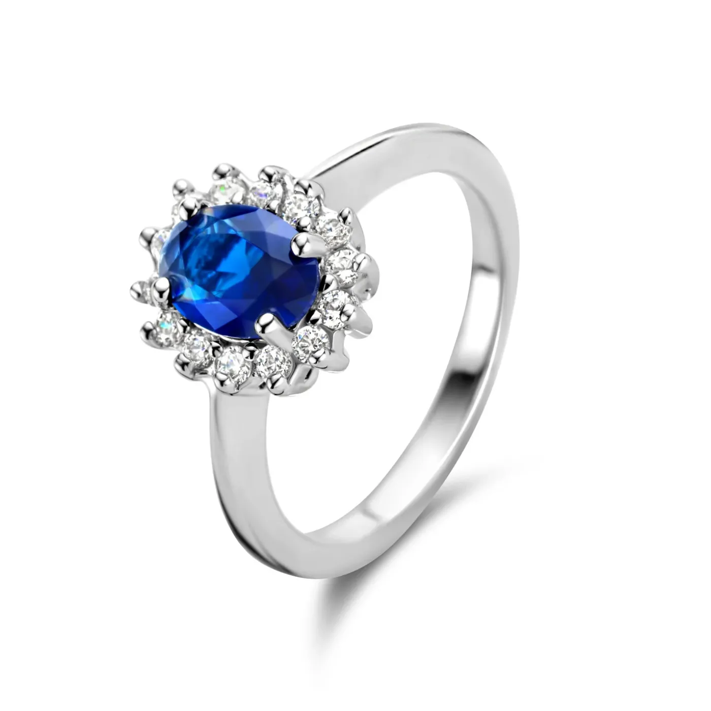 Mia Colore Azure Ring aus 925er Sterlingsilber mit blauem Zirkoniastein|Parte di Me Best