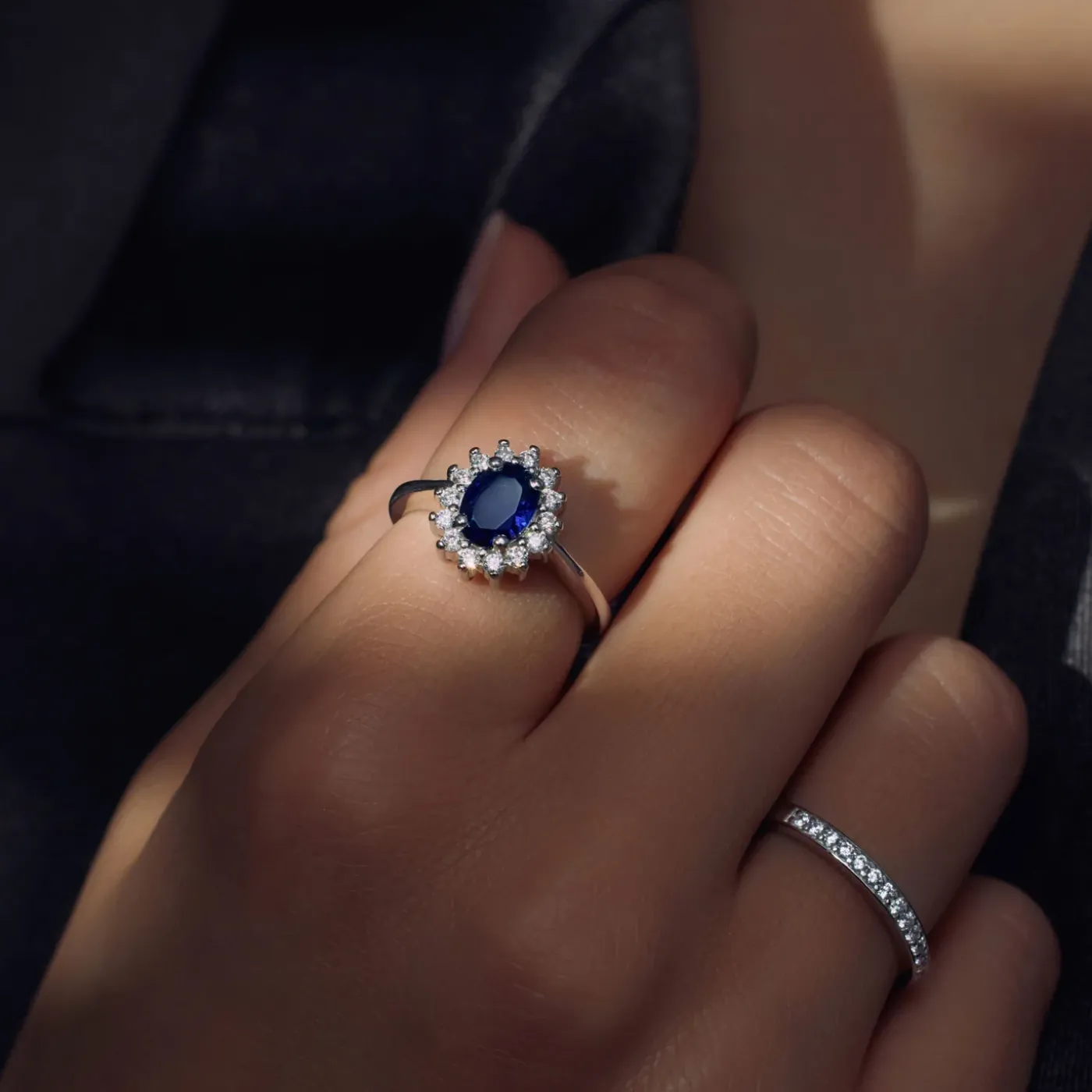 Mia Colore Azure Ring aus 925er Sterlingsilber mit blauem Zirkoniastein|Parte di Me Best