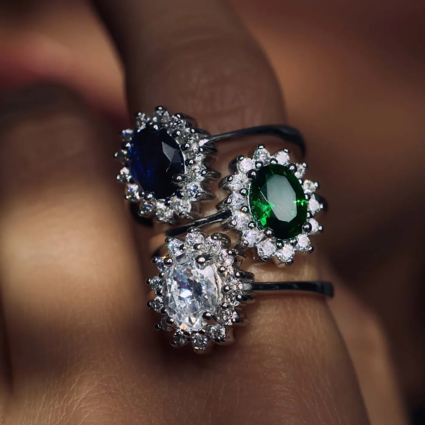 Mia Colore Azure Ring aus 925er Sterlingsilber mit blauem Zirkoniastein|Parte di Me Best