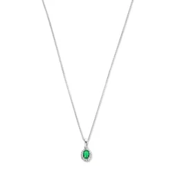 Mia Colore Verdi Halskette aus 925er Sterlingsilber mit grünem Zirkoniastein|Parte di Me Clearance