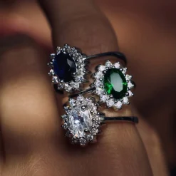 Mia Colore Verdi Ring aus 925er Sterlingsilber mit grünem Zirkoniastein|Parte di Me New