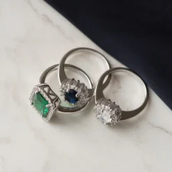 Mia Colore Verdi Ring aus 925er Sterlingsilber mit grünem Zirkoniastein|Parte di Me Best