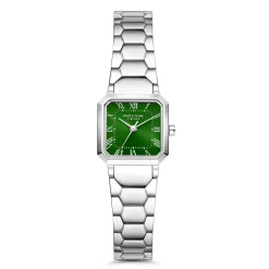 Orologio quadratische Damenuhr silberfarben und grün|Parte di Me Outlet