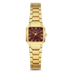 Orologio quadratische Damenuhr goldfarben und dunkelbraun|Parte di Me Outlet