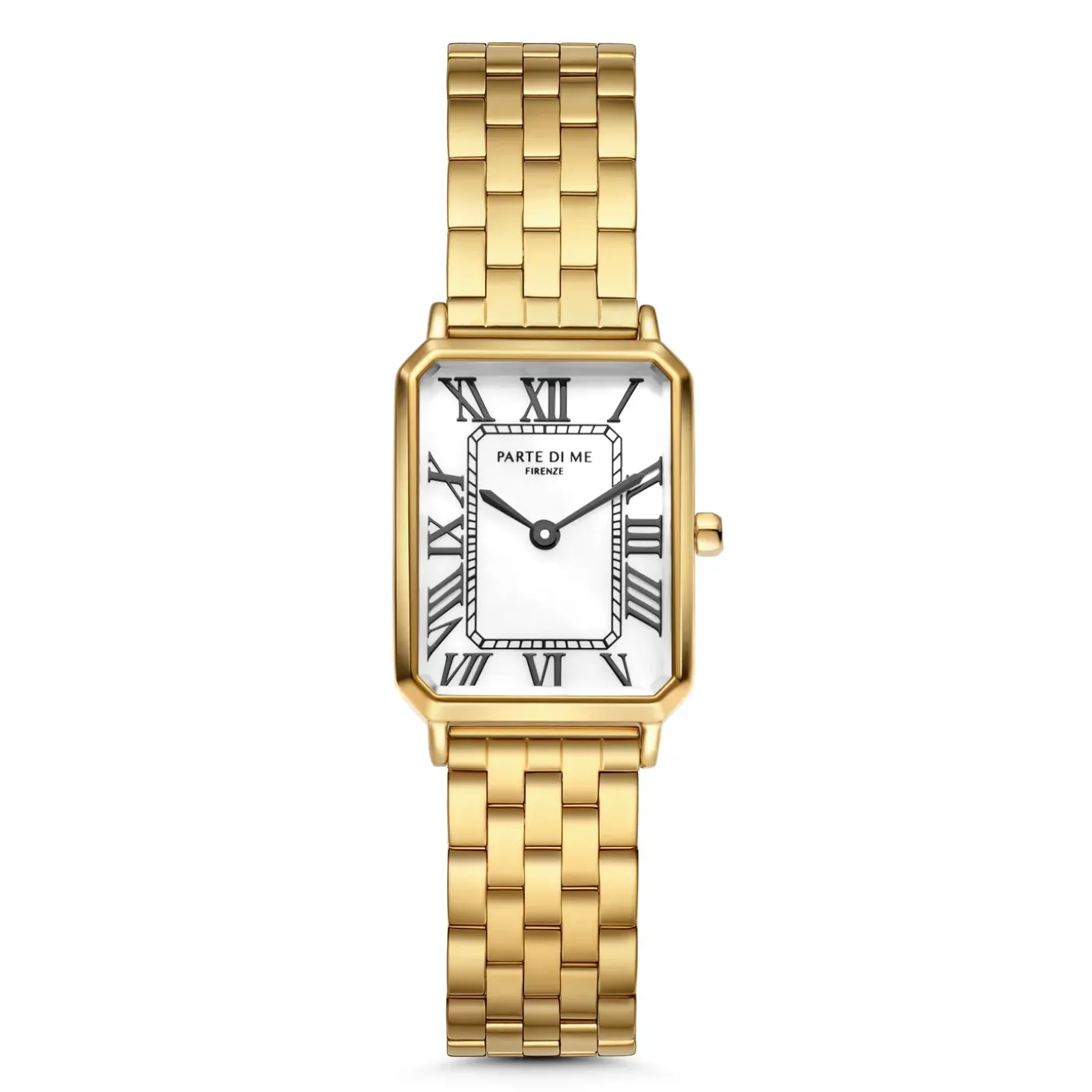 Orologio rechteckige Damenuhr goldfarben und weiß|Parte di Me Online