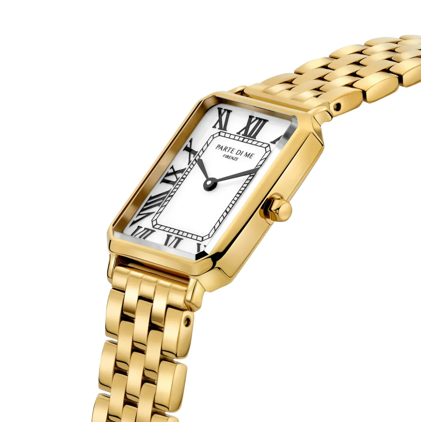 Orologio rechteckige Damenuhr goldfarben und weiß|Parte di Me Online