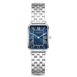 Orologio rechteckige Damenuhr silberfarben und dunkelblau|Parte di Me Fashion