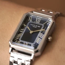 Orologio rechteckige Damenuhr silberfarben und dunkelblau|Parte di Me Fashion