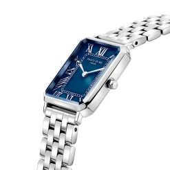 Orologio rechteckige Damenuhr silberfarben und dunkelblau|Parte di Me Fashion