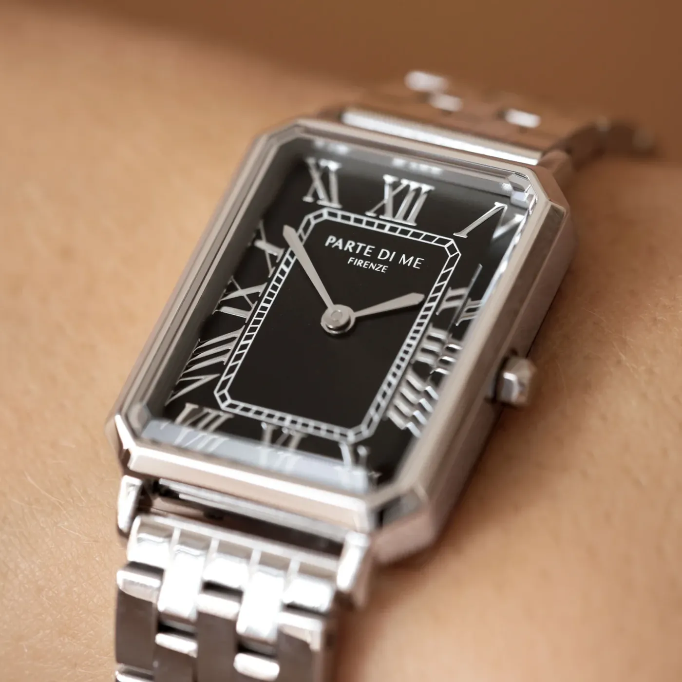 Orologio rechteckige Damenuhr silberfarben und schwarz|Parte di Me New