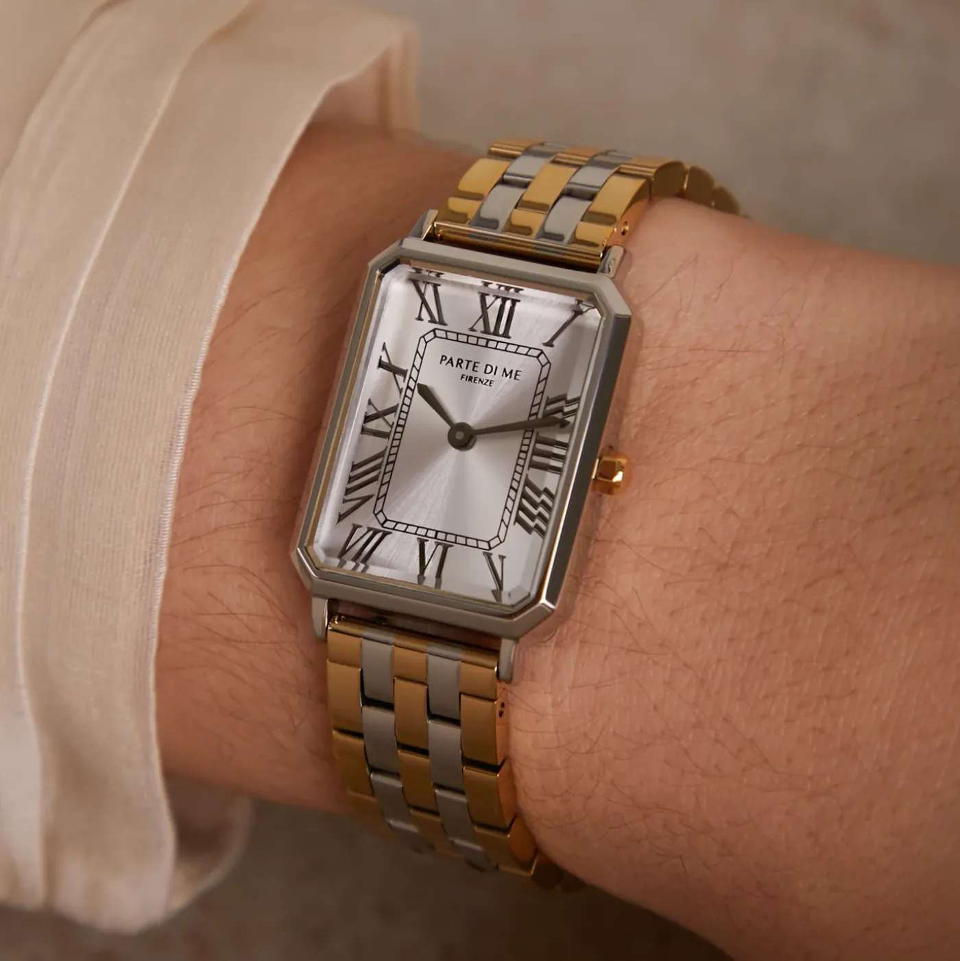 Orologio rechteckige Damenuhr goldfarben und silber|Parte di Me Fashion