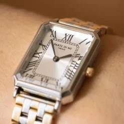Orologio rechteckige Damenuhr goldfarben und silber|Parte di Me Fashion