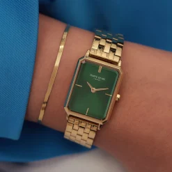 Orologio rechteckige Damenuhr goldfarben und grün|Parte di Me Clearance